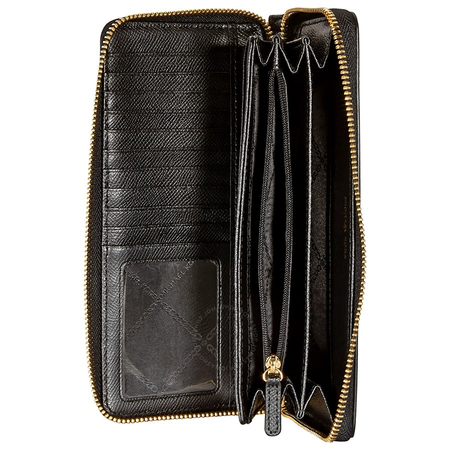 Michael Kors Jet Set Travel Leather Continental Wallet - Black 32S5GTVE9L