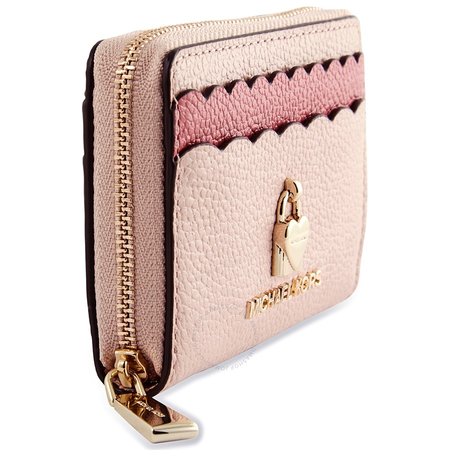 Michael Kors Zip Around Colorblock Coin Card Case- Soft Pink/Multi 32H8TF6Z1O-612