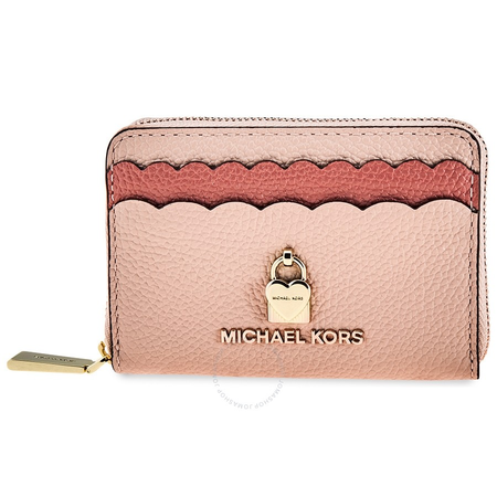 Michael Kors Zip Around Colorblock Coin Card Case- Soft Pink/Multi 32H8TF6Z1O-612