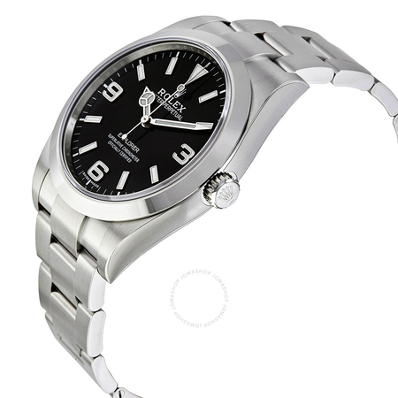 Rolex Explorer Black Dial Stainless Steel Oyster Bracelet Automatic Men's Watch 214270BKASO