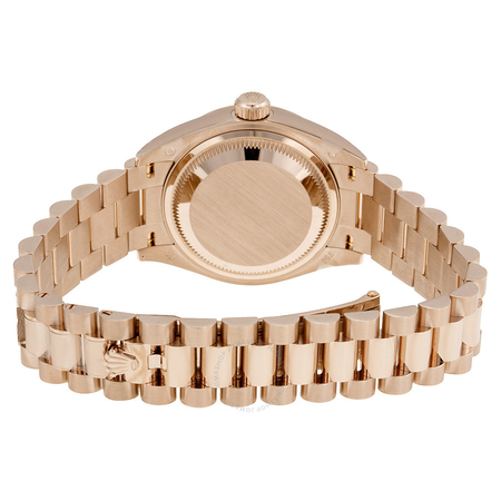 Rolex Lady-Datejust 28 Chocolate Dial 18K Everose Gold President Automatic Ladies Watch 279165CHSP
