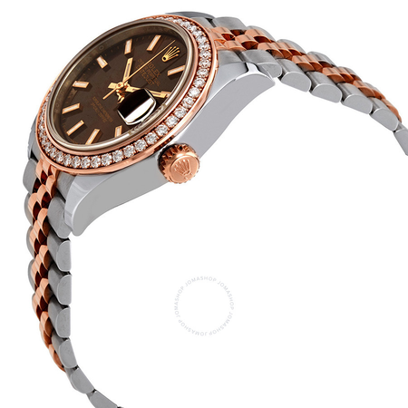 Rolex Lady Datejust Chocolate Dial Automatic Ladies Steel and 18K Everose Gold Jubilee Watch 279381CHSJ