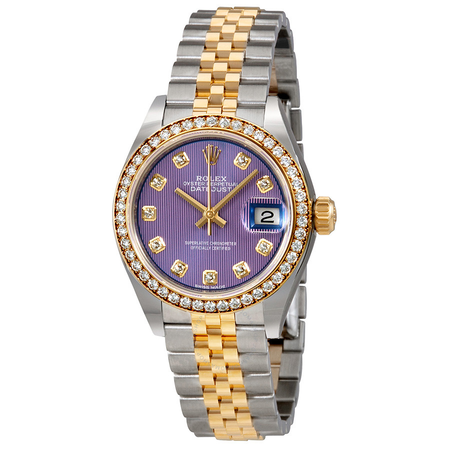 Rolex Lady Datejust Violet Stripe Diamond Dial Automatic Watch 279383VDJ