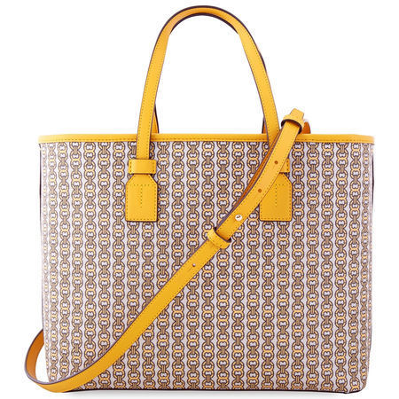 Tory Burch Gemini Link Canvas Small Tote- Yellow 53304-783