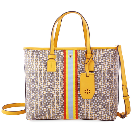 Tory Burch Gemini Link Canvas Small Tote- Yellow 53304-783