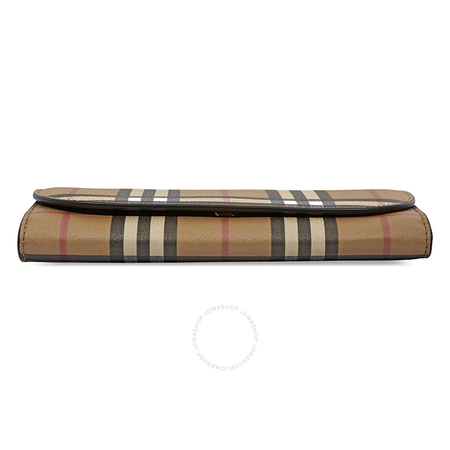 Burberry Large Vintage Check/Leather Wallet- Black 4073220