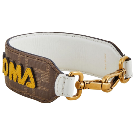Fendi Ladies Strap U Brown/Yellow Fd Mini Strap Canvas Fila 8AV105-A5N7-F155W