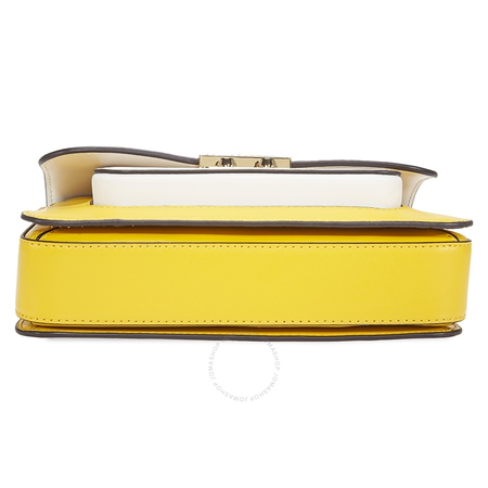 Michael Kors Sloan Editor Color-Block Leather Shoulder Bag- Yellow Multi 30S8GS9L2T-761