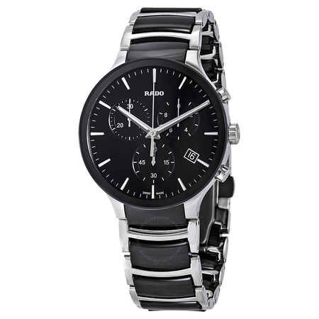 Rado Centrix  Chronograph Black Ceramic and Steel Men's Watch R30130152