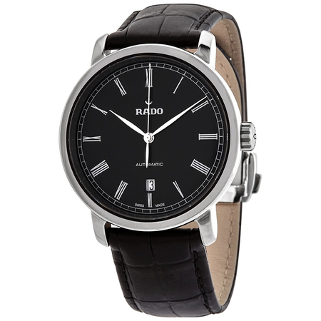 Rado DiaMaster Black Dial Automatic Men's Leather Watch R14806156