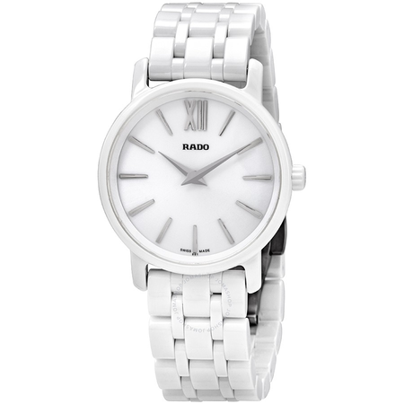 Rado DiaMaster Roman Mini White Dial Ceramic Case and Bracelet Ladies Watch R14065017