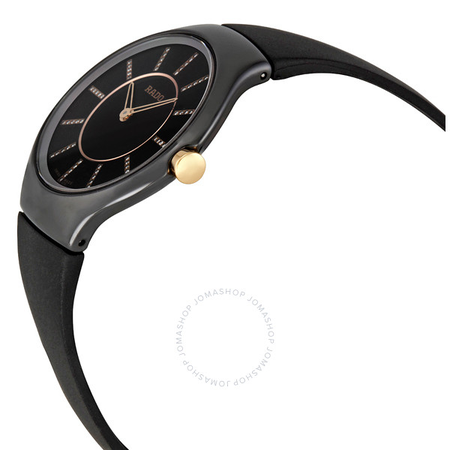 Rado True Thinline Black Diamond Dial Ladies Watch R27742709