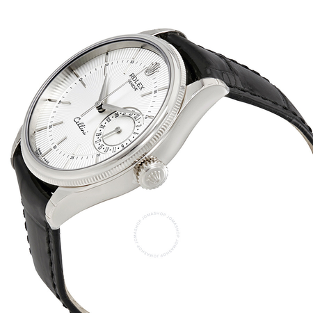 Rolex Cellini Date Silver Dial 18K White Gold Men's Watch 50519SSBKL