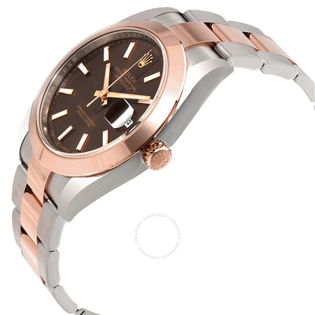 Rolex Datejust 41 Chocolate Brown Dial Steel and 18K Rose Gold Men's Watch 116589 SALV8RUBY