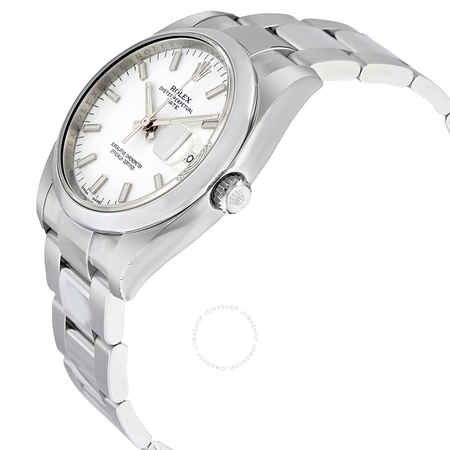Rolex Oyster Perpetual Date 34 White Dial Stainless Steel Bracelet Automatic Men's Watch 115200WSO