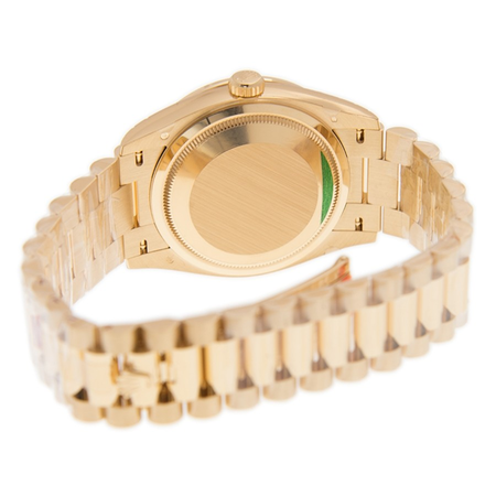 Rolex Yellow Gold Day-Date Rainbow Paved  Automatic Chronometer Ladies Watch 128348rbr-0030