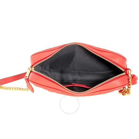 Burberry Bright Red Quilted Lambskin Camera Bag 8021738