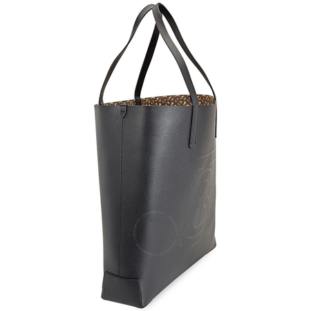 Burberry Large Embossed Monogram Motif Leather Tote in Black 8019610