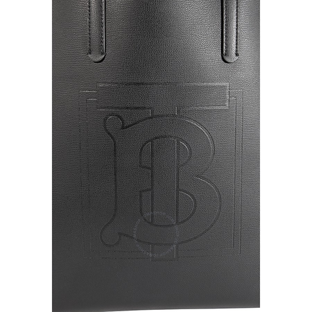 Burberry Large Embossed Monogram Motif Leather Tote in Black 8019610