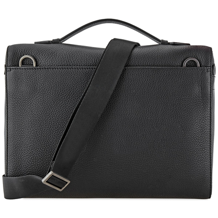 Ferragamo Ferragamo Men's Firenze Black Leather Briefcase 24A080 704102