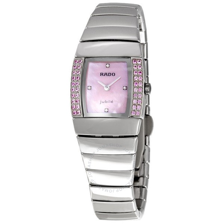 Rado Sintra Superjubile Pink Mother-of-pearl Diamond Platinum-tone Ceramic Mini Ladies Watch R13582922