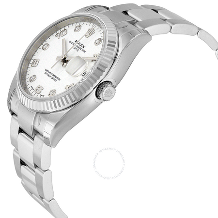 Rolex Oyster Perpetual Date 34 White Dial Stainless Steel Bracelet Automatic Men's Watch 115234WADO