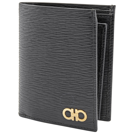 Ferragamo Salvatore Ferragamo Men's Gancini Trifold Wallet in Black 66A067 685996