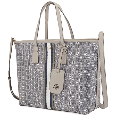 Tory Burch Gemini Link Canvas Small Tote- Grey Heron 53304-997