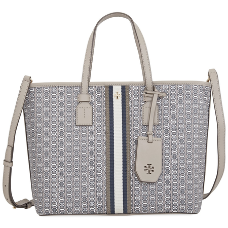 Tory Burch Gemini Link Canvas Small Tote- Grey Heron 53304-997