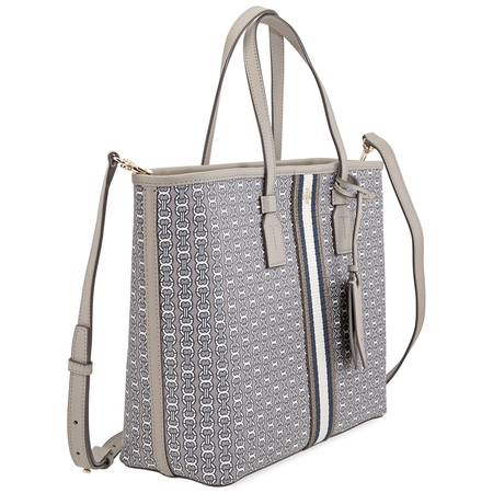 Tory Burch Gemini Link Canvas Small Tote- Grey Heron 53304-997