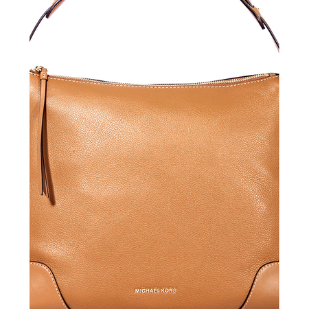 Michael Kors Crosby Large Pebbled Leather Shoulder Bag - Acorn 30H8GCBL3L-203
