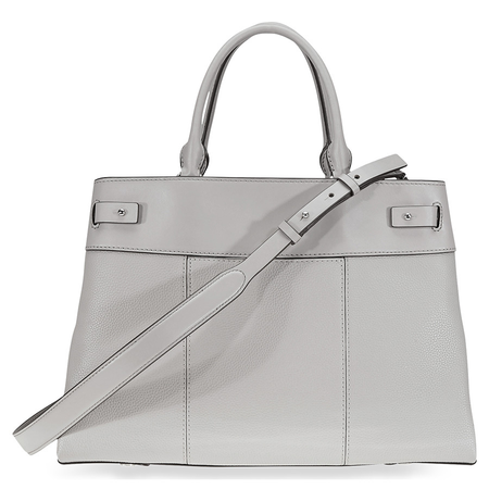Michael Kors Gramercy Large Pebbled Leather Satchel - Pearl Grey 30S8SG7S3L-081