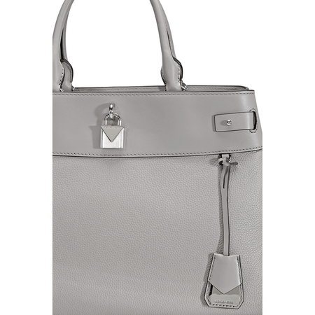 Michael Kors Gramercy Large Pebbled Leather Satchel - Pearl Grey 30S8SG7S3L-081