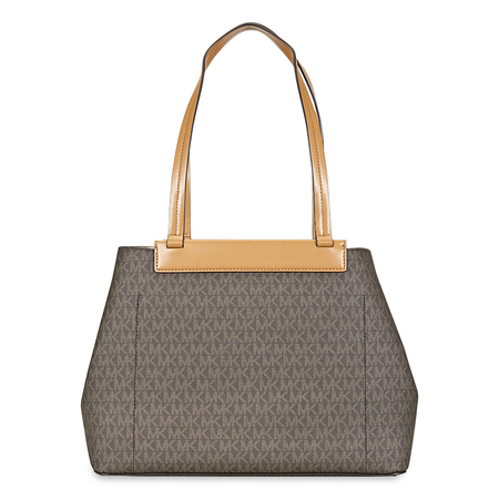 Michael Kors Meredith Signature Logo Print Tote - Brown/Acorn 30F8GKWT8B-252