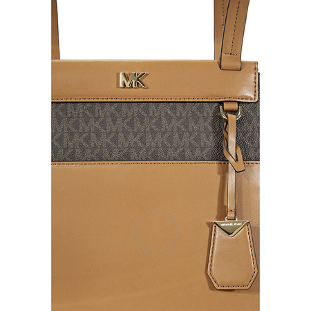 Michael Kors Meredith Signature Logo Print Tote - Brown/Acorn 30F8GKWT8B-252