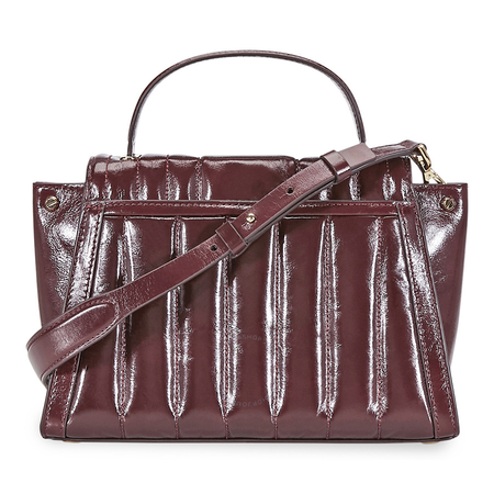Michael Kors Whitney Medium Quilted Leather Satchel- Oxblood 30F8GXIS6T-610