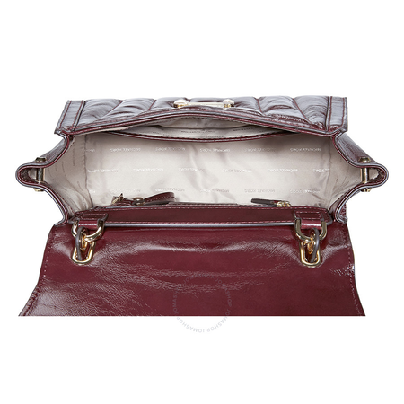 Michael Kors Whitney Medium Quilted Leather Satchel- Oxblood 30F8GXIS6T-610