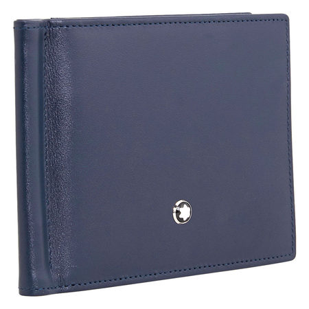 Montblanc Montblanc Meisterstuck 6 CC Leather Wallet with Money Clip - Navy 114548