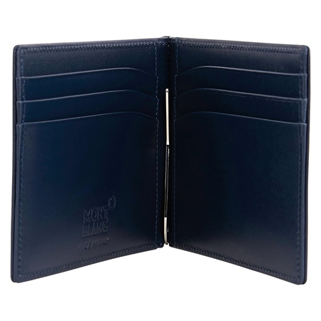 Montblanc Montblanc Meisterstuck 6 CC Leather Wallet with Money Clip - Navy 114548