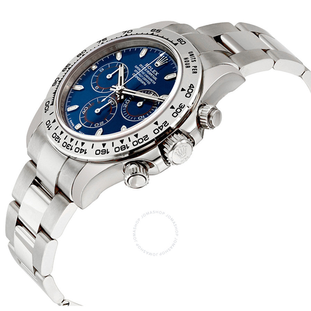 Rolex Cosmograph Daytona Blue Dial 18K White Gold Oyster Men's Watch 116509BLSO