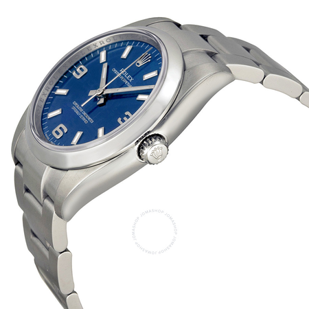 Rolex Oyster Perpetual 34 Blue Dial Stainless Steel Bracelet Automatic Men's Watch 114200BLASO