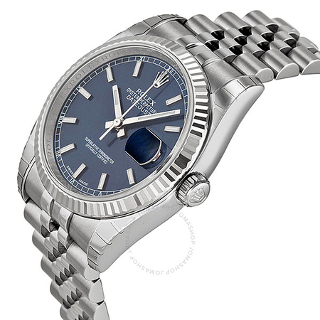 Rolex Oyster Perpetual 36 mm Blue Dial Stainless Steel Jubilee Bracelet Automatic Men's Watch 116234BLSJ 116234-BLSJ