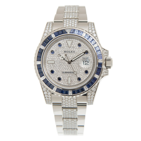 Rolex Submariner Automatic Chronometer Diamond Silver Dial Men's Watch 116659SABR