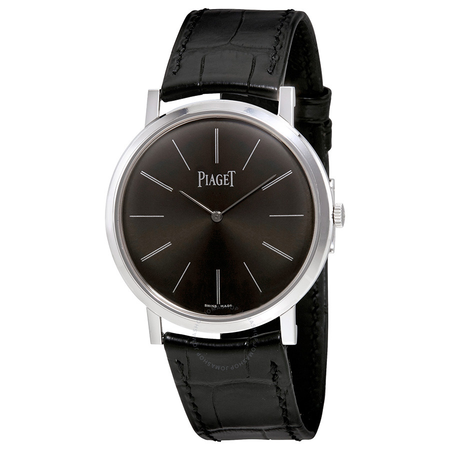 Piaget Altiplano Mechanical Black Dial 18Kt White Gold Men's Watch G0A29113