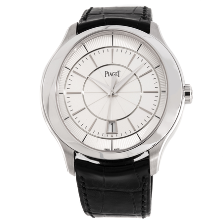 Piaget Gouverneur Silver Dial 18K White Gold Men's Watch GOA38110 G0A38110