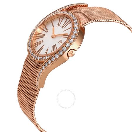 Piaget Limelight Gala Silver Dial Ladies 18 Carat Rose Gold Watch G0A41213