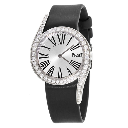 Piaget Limelight Gala Silver Diamond Dial Satin Ladies Watch G0A38160