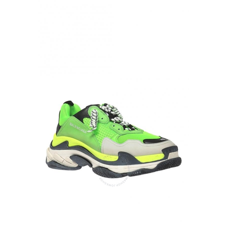Balenciaga Men's Green Triple S 'Very Fluo' Sneakers 541623 W09O9 3874