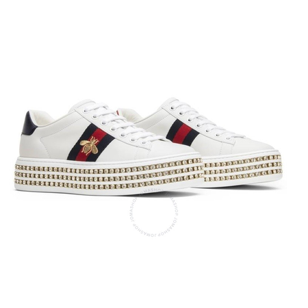 Gucci Ace Sneaker With Crystals 505995 DOPE0 9095