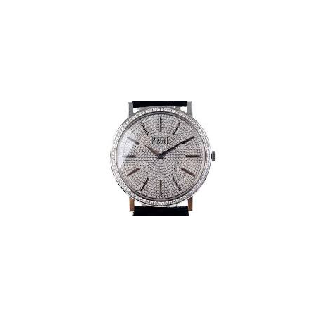 Piaget Altiplano Diamond Pave 18K White Gold Men's Watch GOA36129 G0A36129